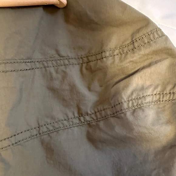 Eileen Fisher Jacket Women  M/L  Green Windbreaker Anorak Stowaway Lightweight - Picture 12 of 15